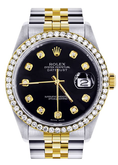 silver and gold rolex with white face|Rolex datejust black dial jubilee.